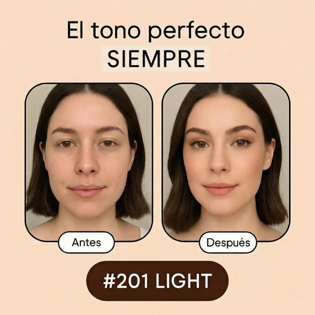 GlowMatch™ Base Camuflaje – Se ajusta a tu tono al instante