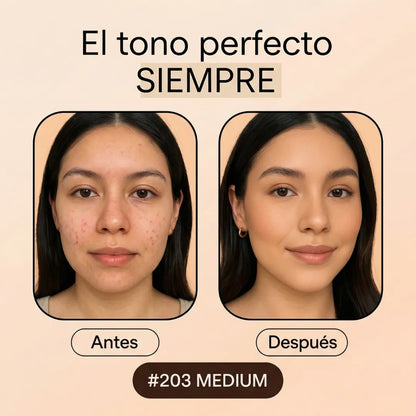 GlowMatch™ Base Camuflaje – Se ajusta a tu tono al instante